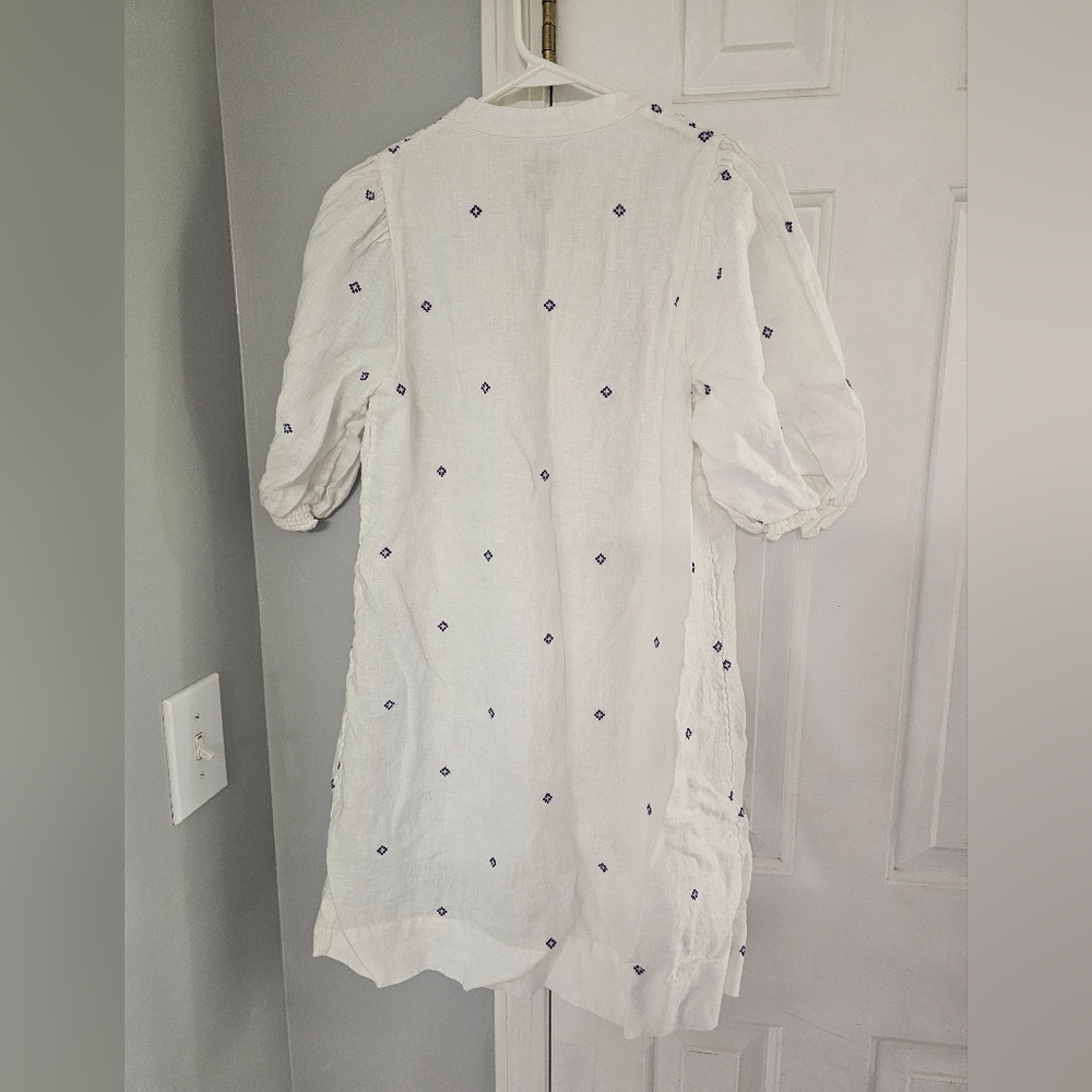Lilly Pulitzer White Tunic Dress with Purple Embroidery - Picture 3 of 5
